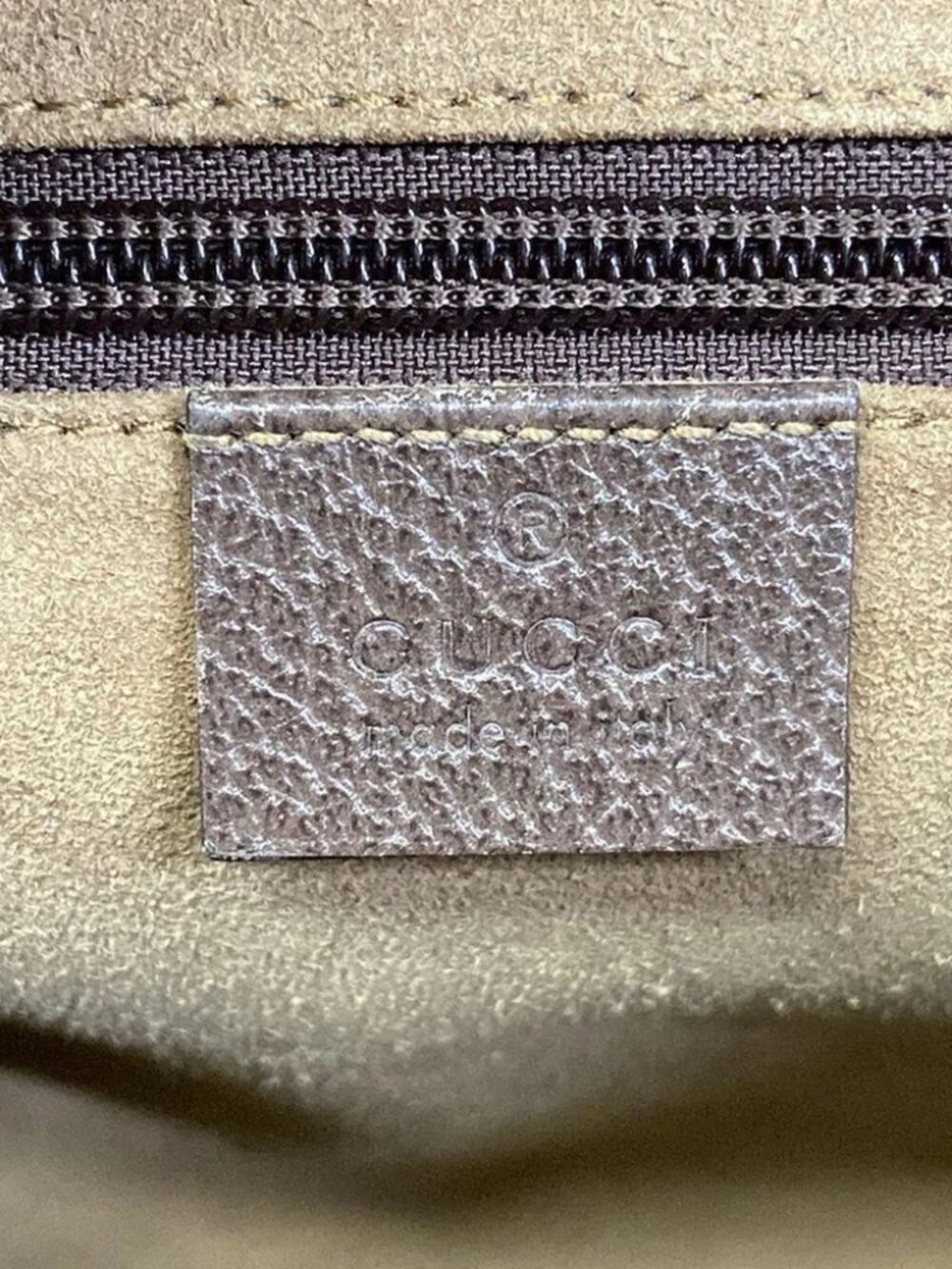 GUCCI Gucci Tian 406408 Dark Brown Beige Multi PVC Leather Shoulder Bag - Picture 15 of 15